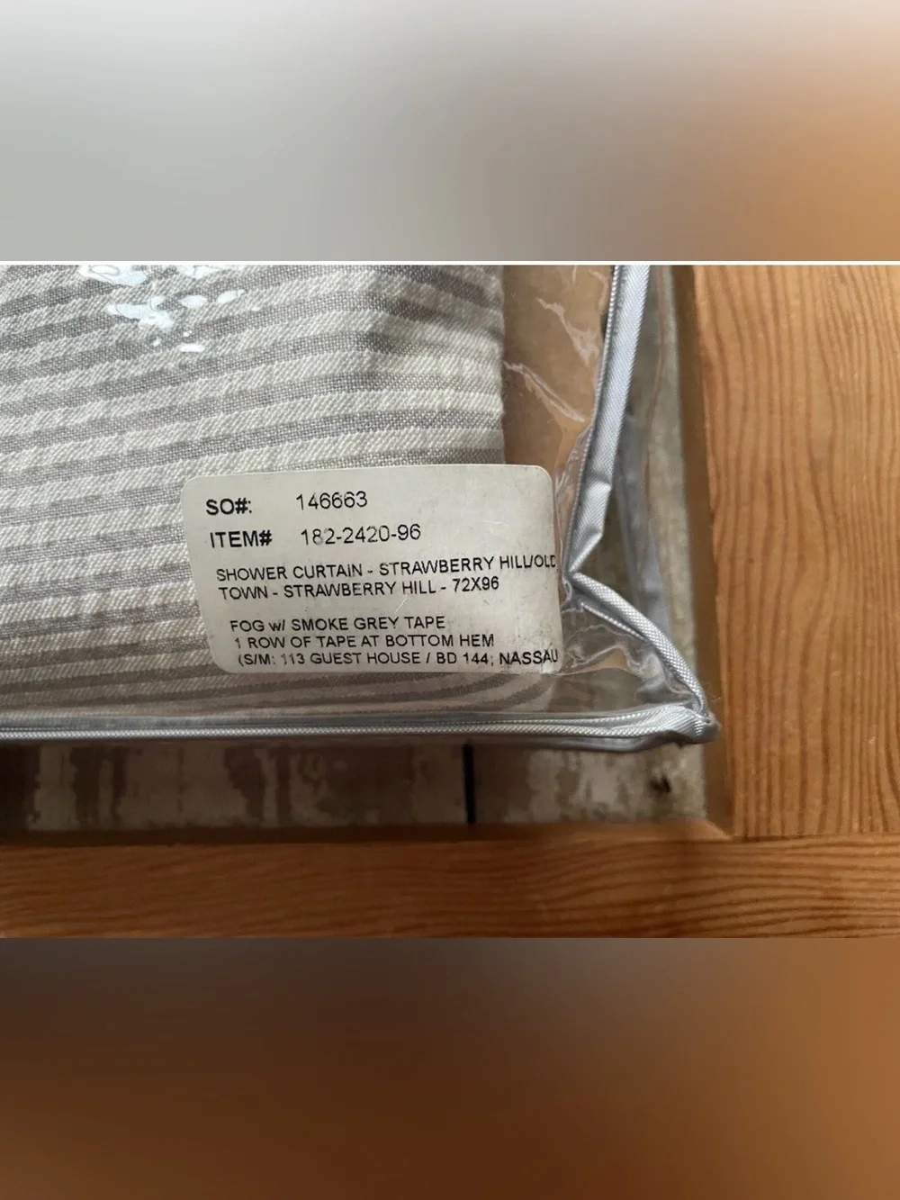 Legacy Home Fine Linens Seersucker Striped Shower Curtain - Gray & White 72”x96”